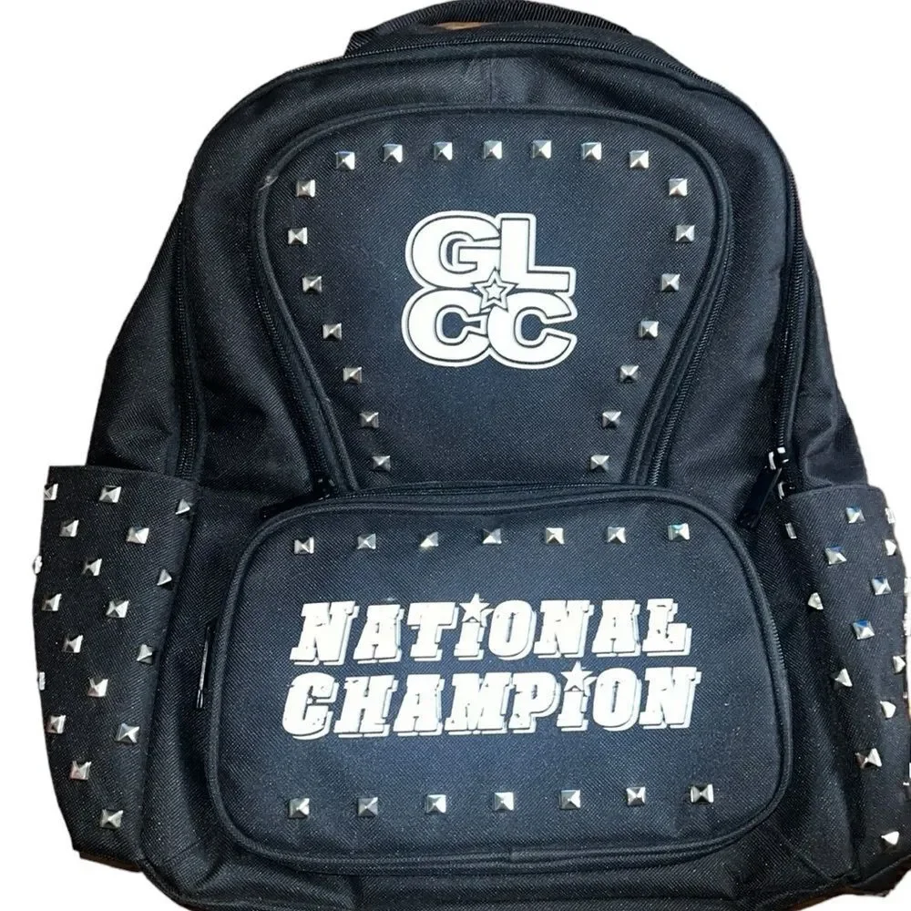 National Champion GLCC Black Studded Cheer And Dance Backpack